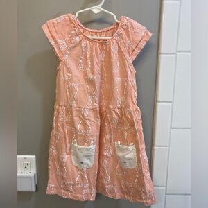 Carters Pink Cotton Bunny Dress / Size 5 / VGUC